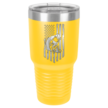 Rustic Us Flag Design Tumbler